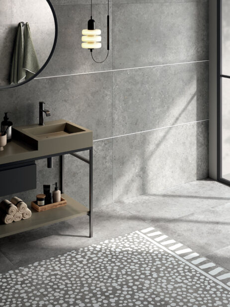 poetry stone pirenei grey 60x120mat.alluminio whitefringe grey 60x60carpet grey 60x60